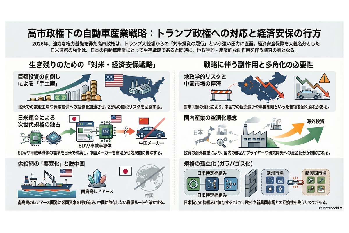 高市政権の自動車産業戦略。