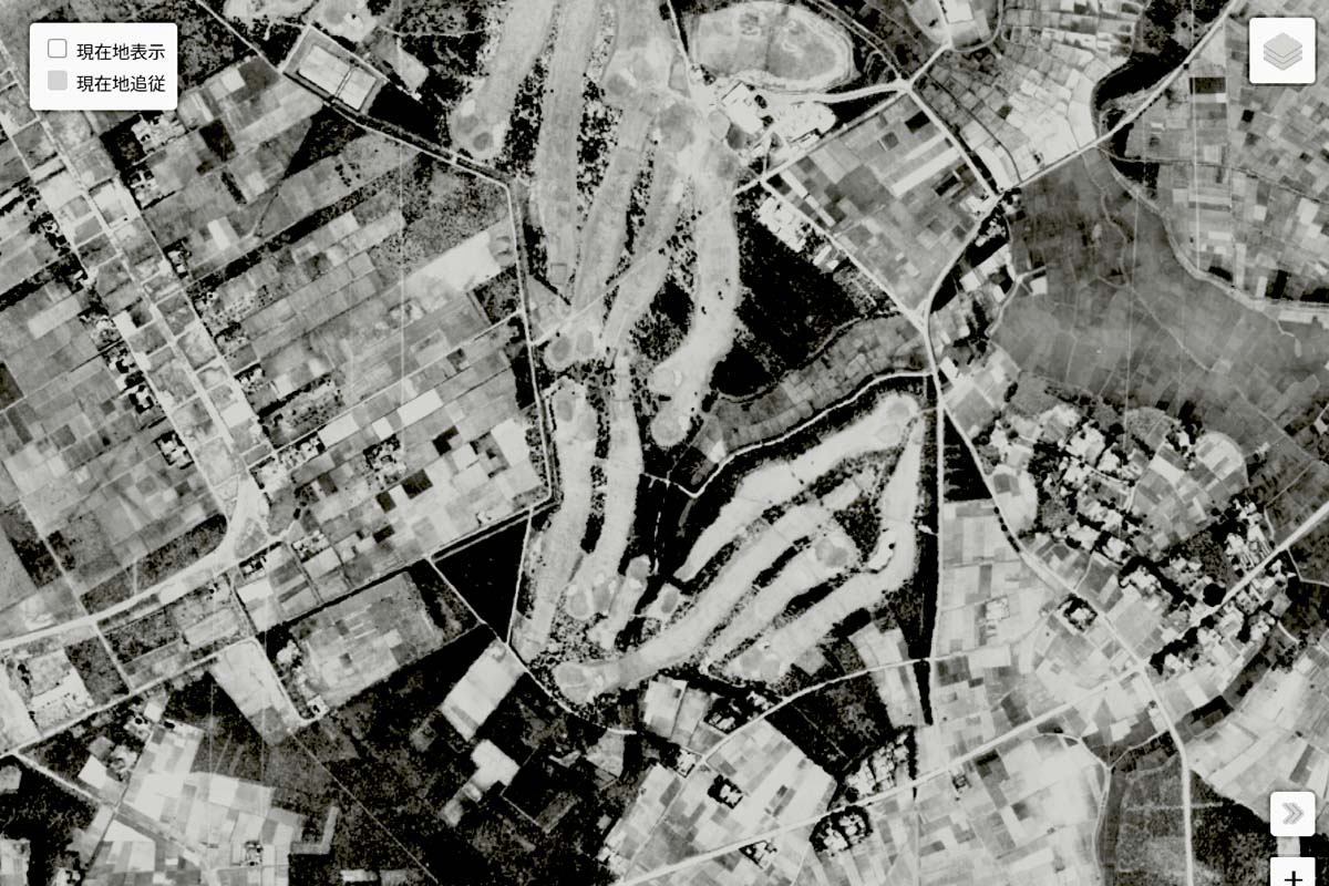 1963年頃の「柏の葉キャンパス駅」周辺の航空写真（画像：国土地理院）