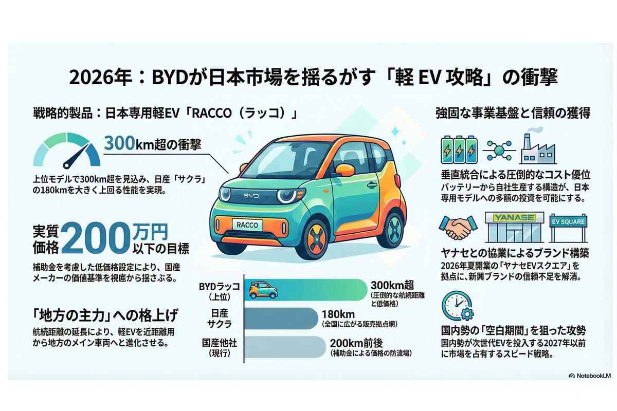 2026年BYD軽EV市場攻略。
