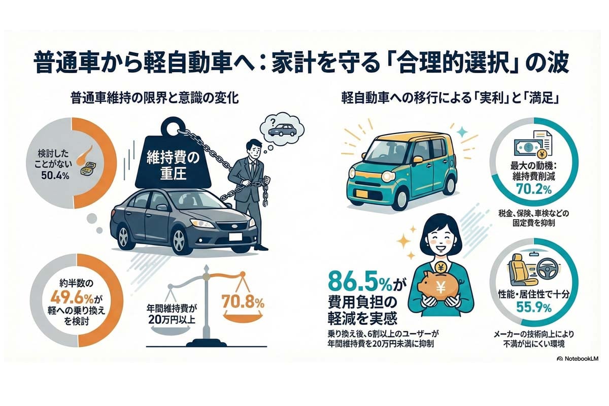 普通車から軽自動車への合理的選択。