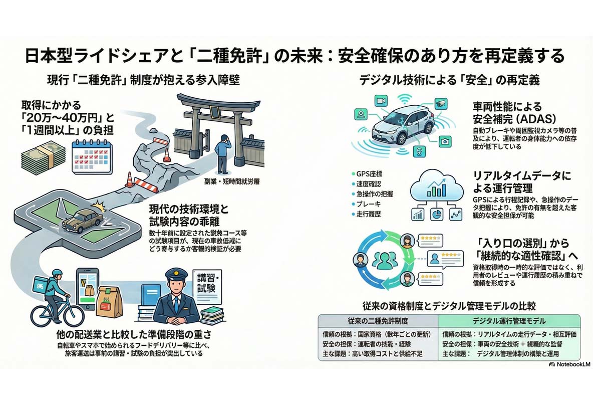 日本版ライドシェアと二種免許の未来。