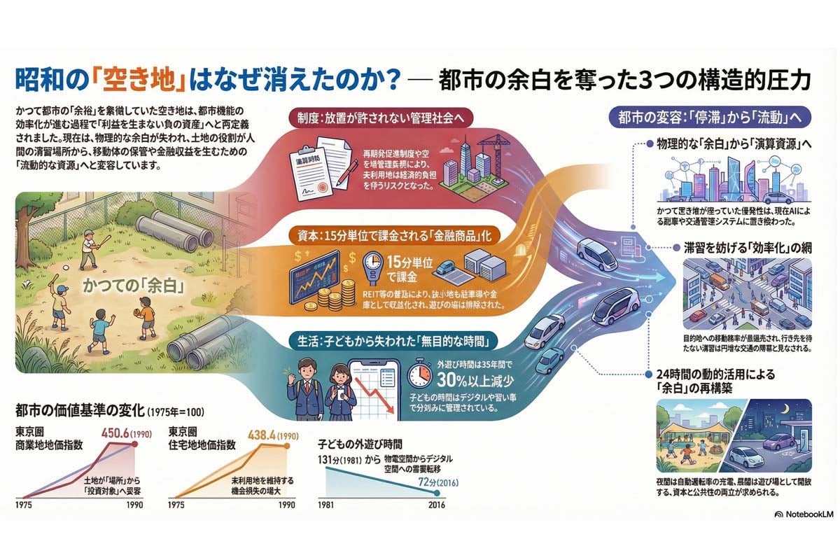 昭和の空き地消失の構造。