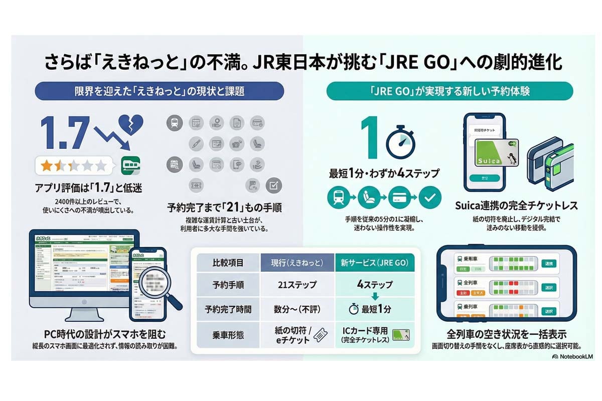 鉄道予約サービスの刷新。