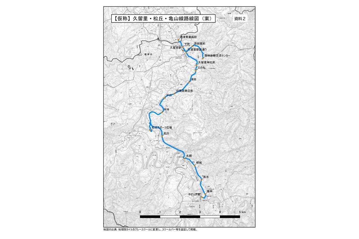 代替バス案（画像：君津市）