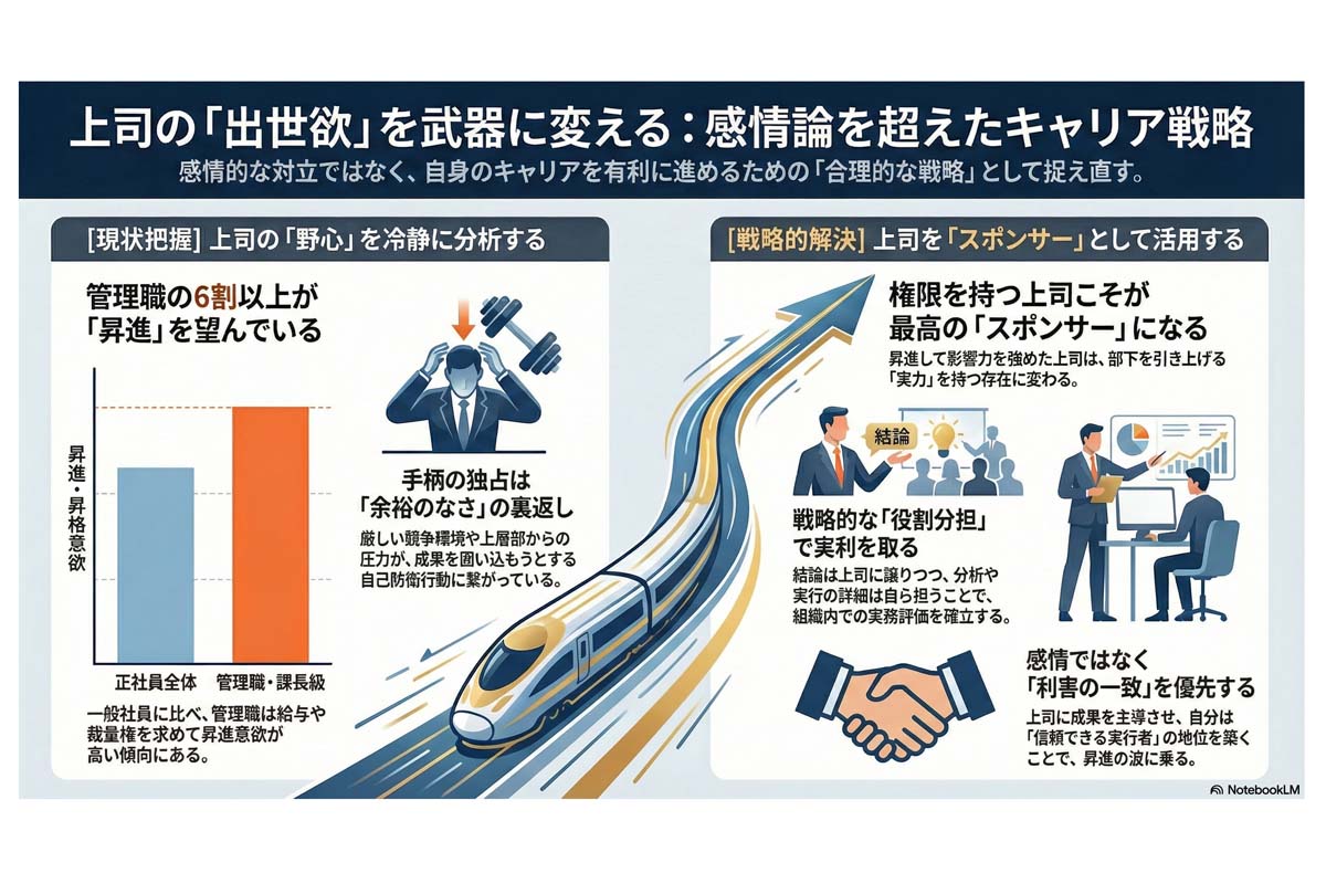 上司の出世欲を活用するキャリア戦略。