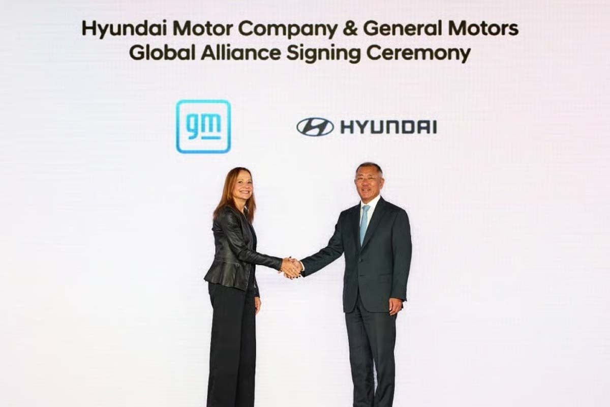 ヒョンデとGMによる覚書締結（画像：現代自動車）