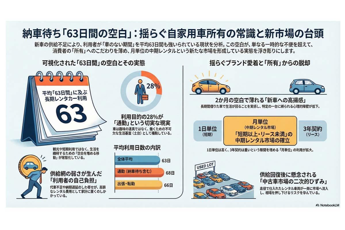 納車待ち63日間の市場分析。