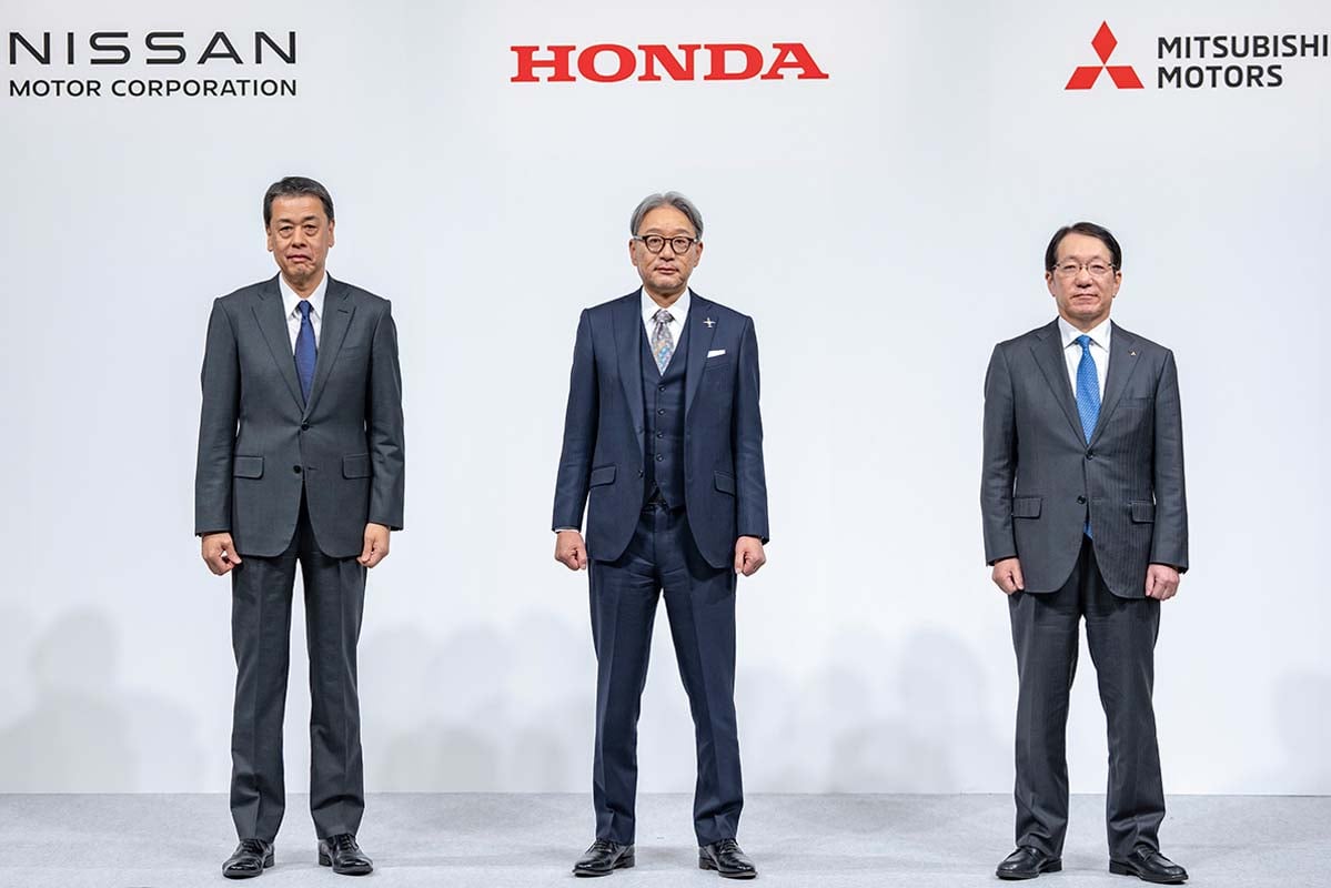 2024年3月に発表された日産・ホンダ・三菱の協業（画像；本田技研工業）
