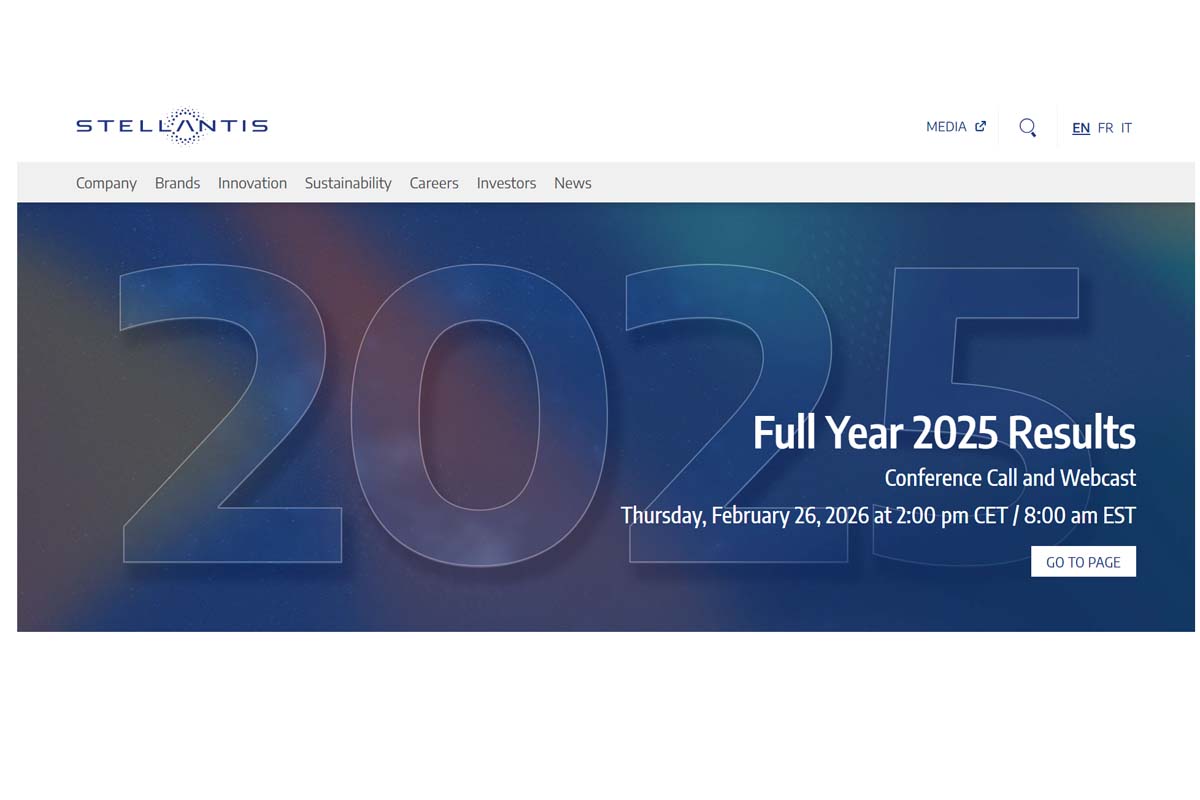 ステランティスのウェブサイト（画像：ステランティス）