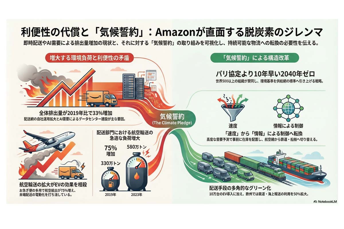 大手EC企業の脱炭素ジレンマ。