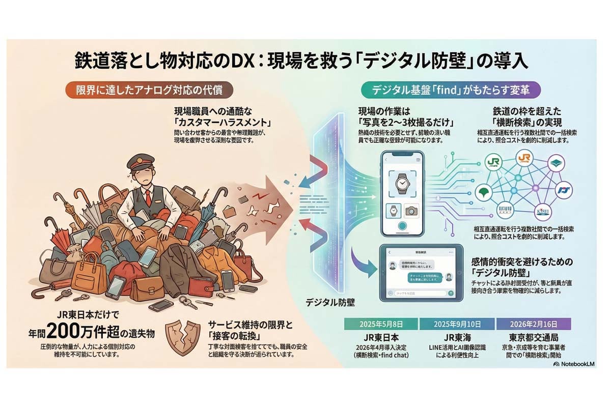 鉄道落とし物対応のDX導入。