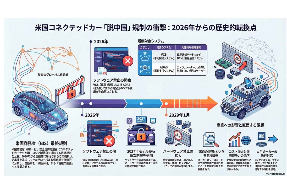 コネクテッドカー脱中国規制の衝撃。