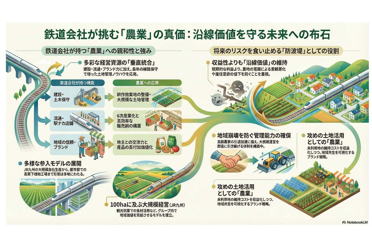 鉄道会社による農業参入の意義。