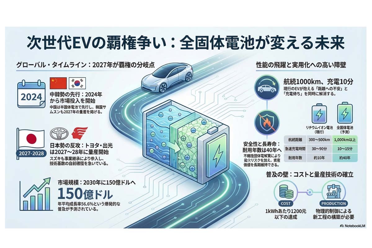 全固体電池が変える次世代EV。
