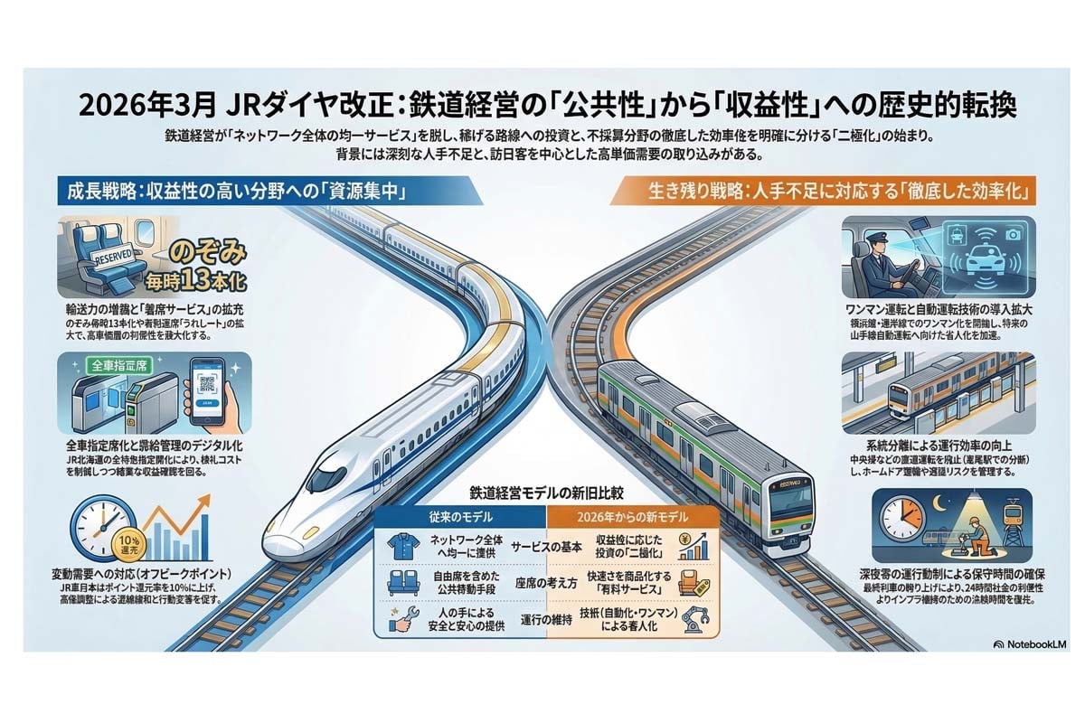 2026年鉄道経営の歴史的転換。