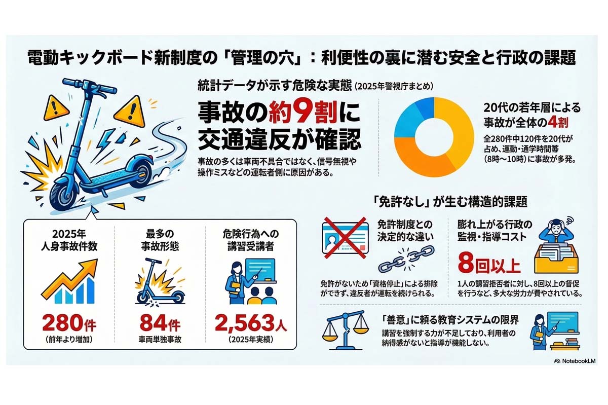 電動キックボード新制度の管理課題。