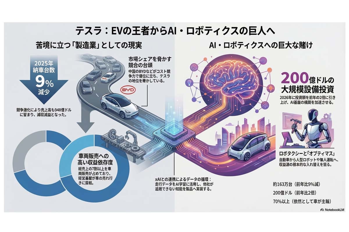 大手EV企業の事業転換戦略。