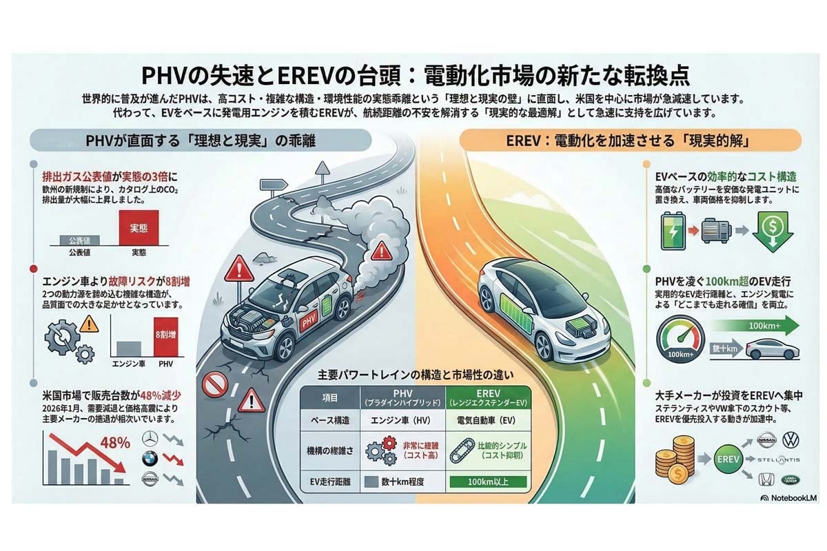 PHV対EREVの動向比較。
