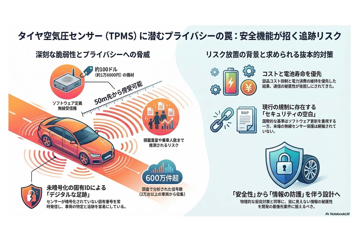TPMSの追跡リスクと対策。
