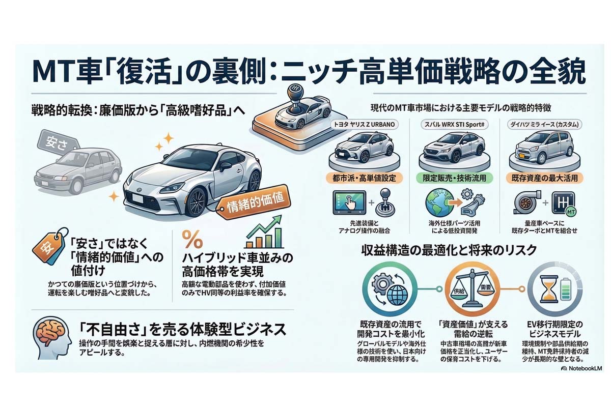 MT車復活のニッチ高単価戦略。