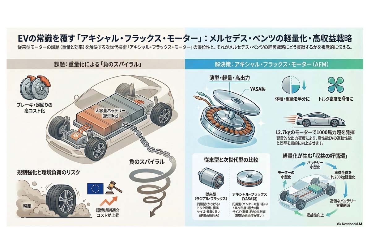 次世代EVモーターの軽量化戦略。