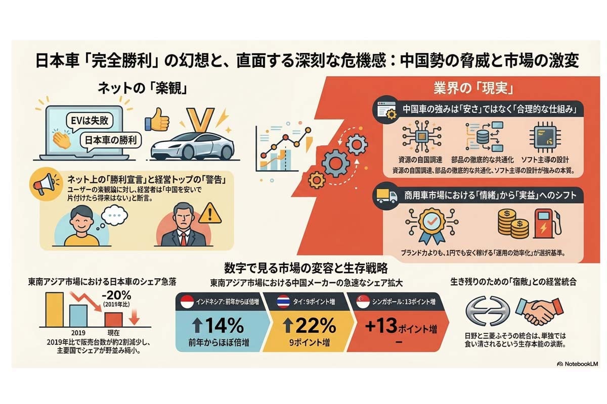 日本車市場の現状と課題。