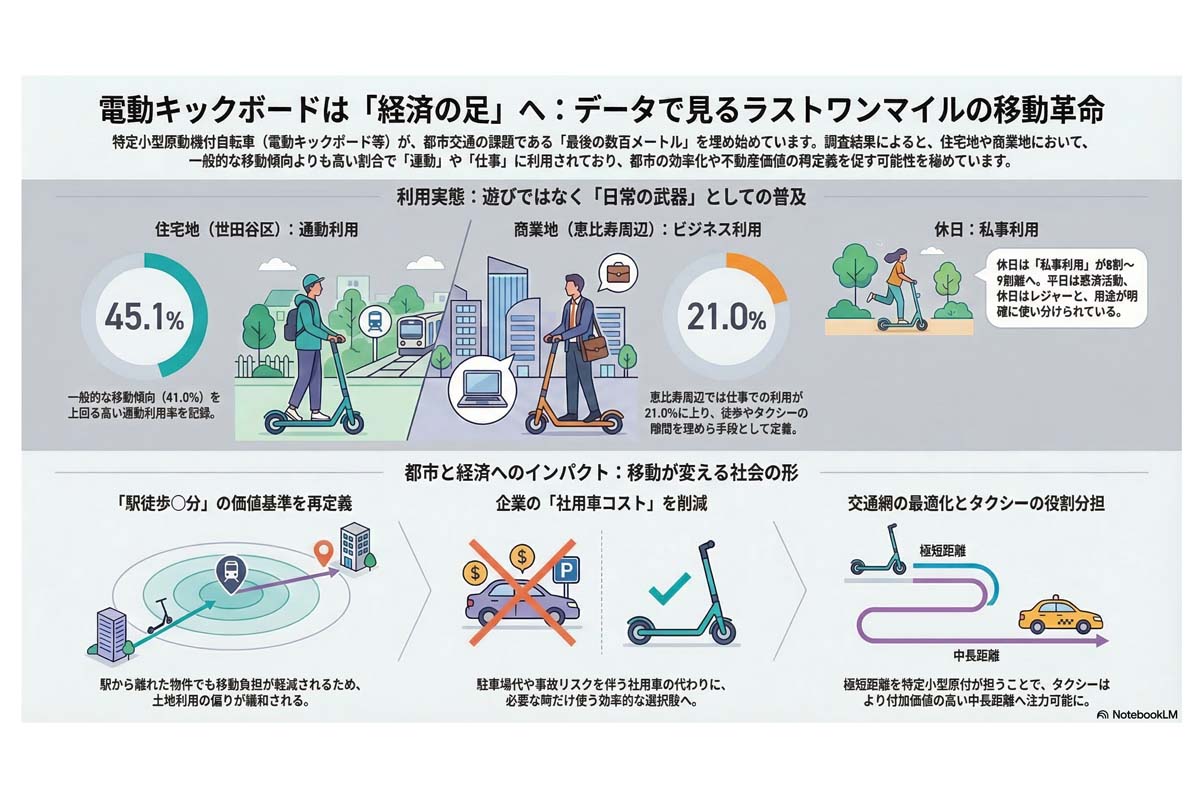 電動キックボードによる移動革命。
