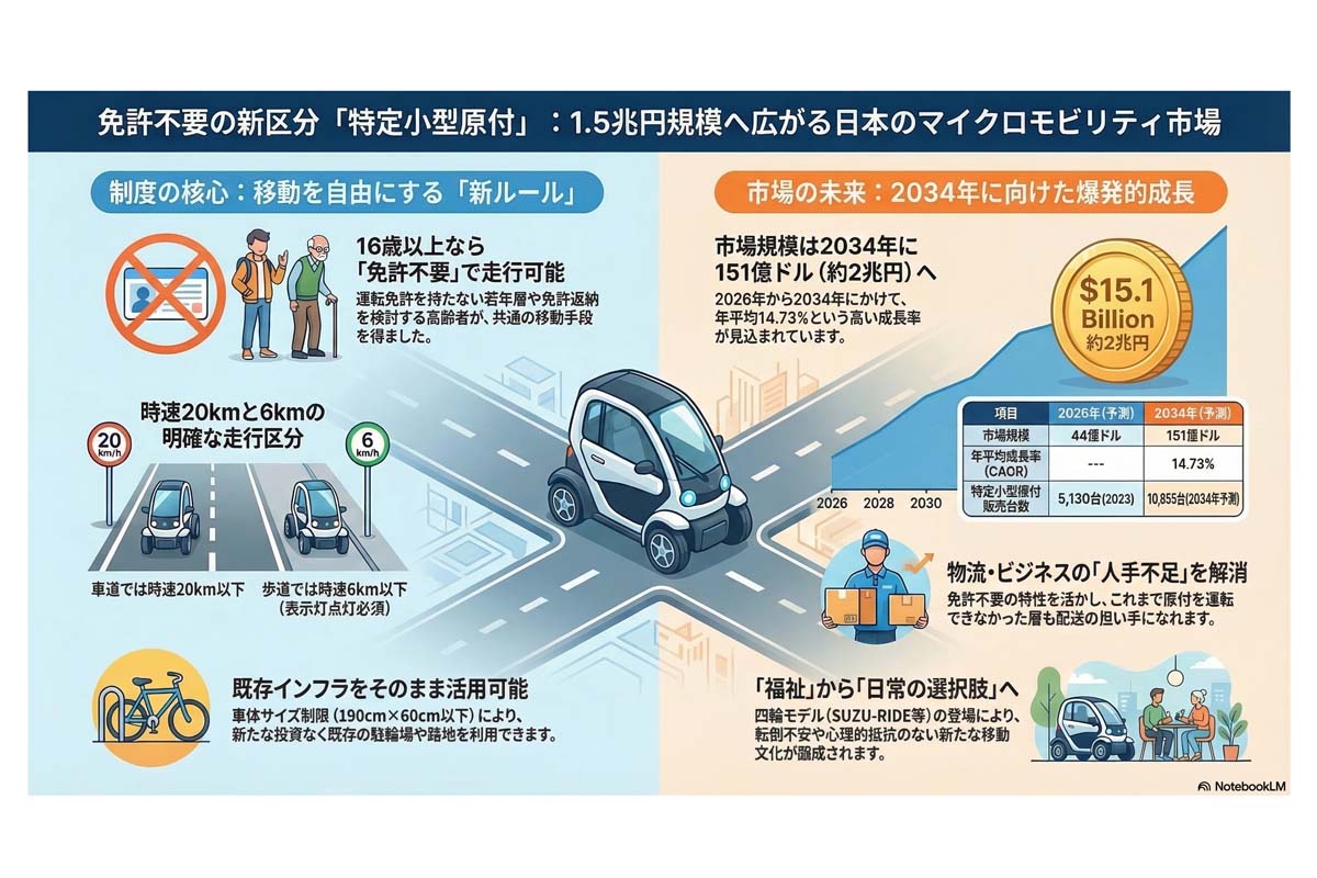 特定小型原付と市場の展望。