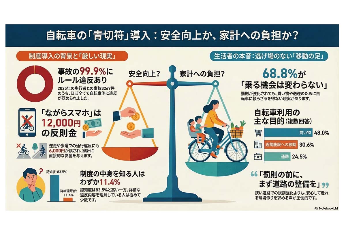 自転車「青切符」導入の背景。