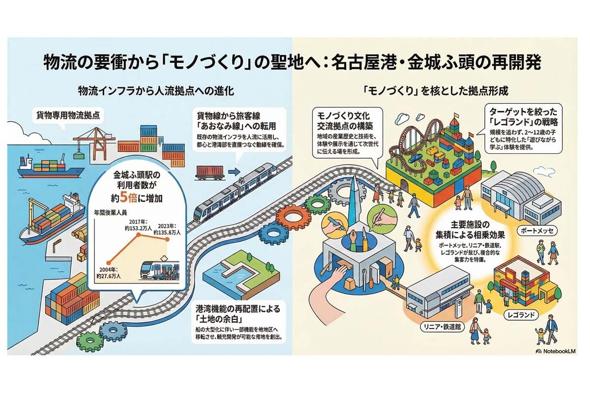 名古屋港・金城ふ頭の再開発。