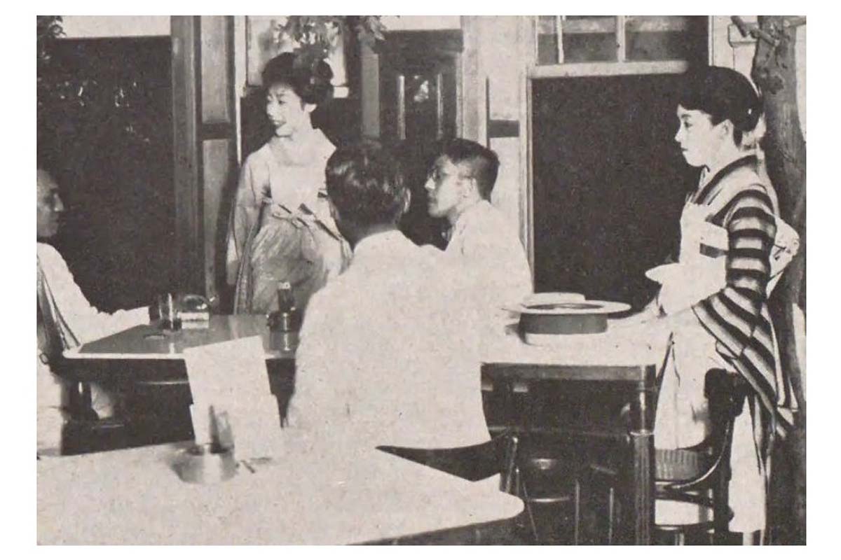 カフェーと女給。『大東京寫眞帖』。国会図書館蔵（画像：近代食文化研究会）