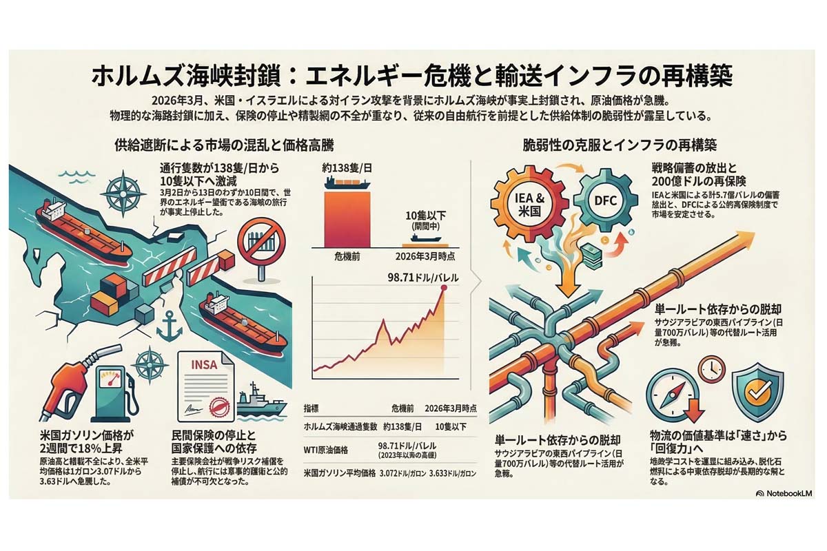 ホルムズ海峡封鎖とエネルギー危機。