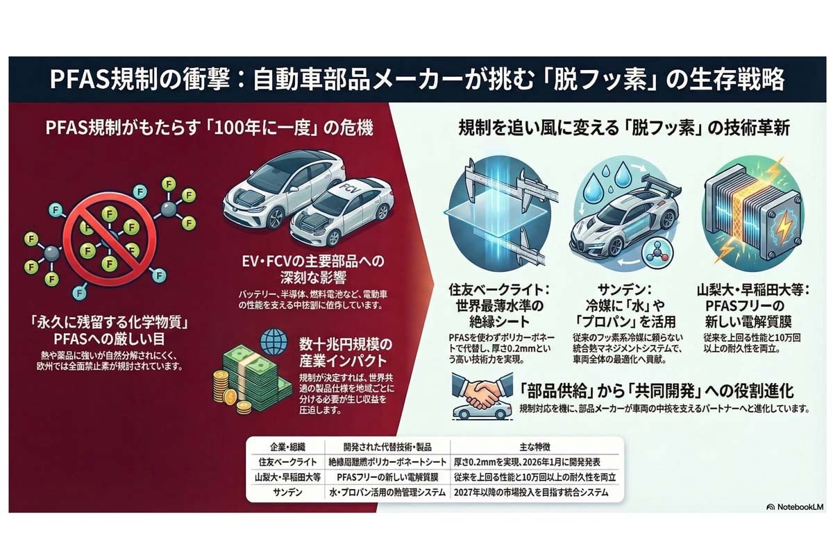 自動車部品メーカー 脱フッ素生存戦略。