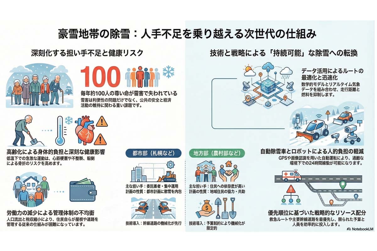 豪雪地帯の次世代除雪システム。