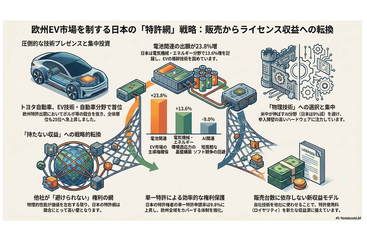 日本の欧州EV特許戦略。