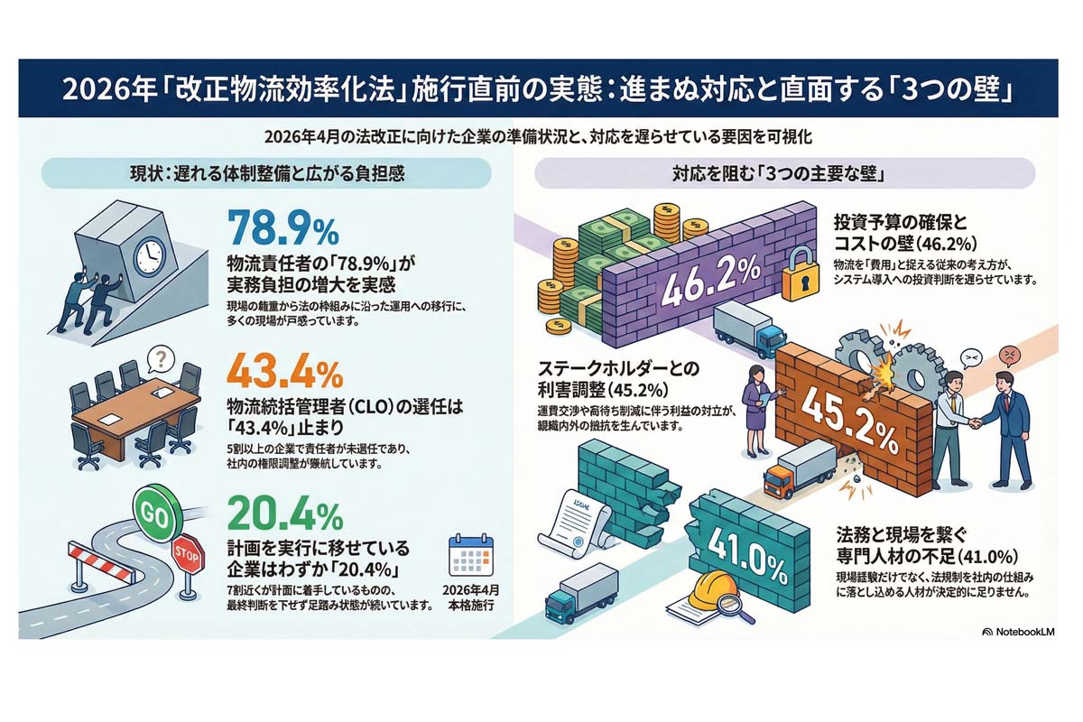 改正物流効率化法の対応実態。