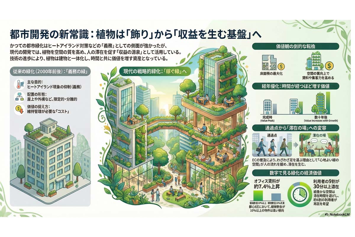 植物が変える都市開発の常識。
