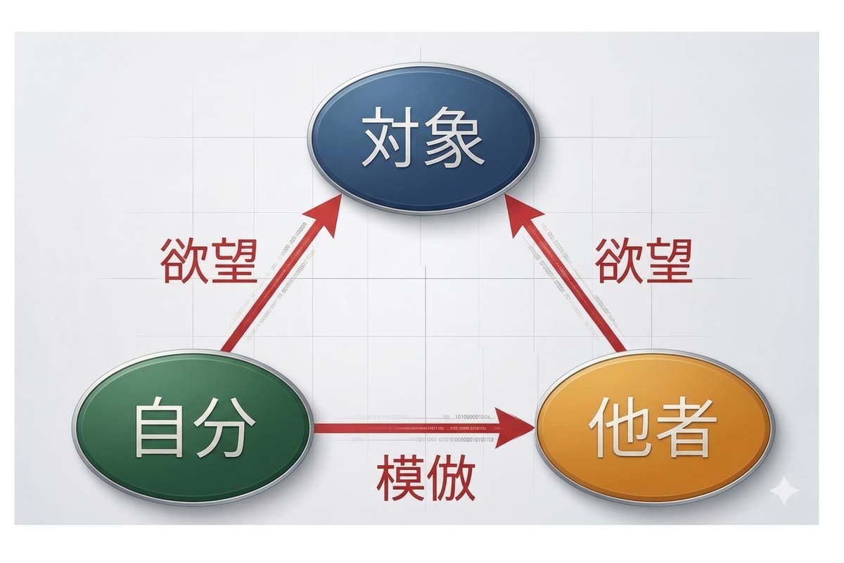 欲望の三角形（画像：Merkmal編集部）