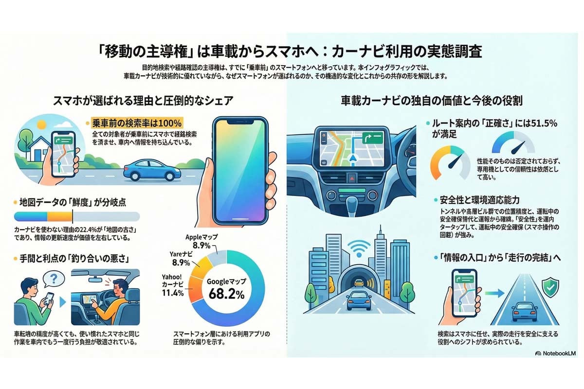 カーナビ利用の実態調査。