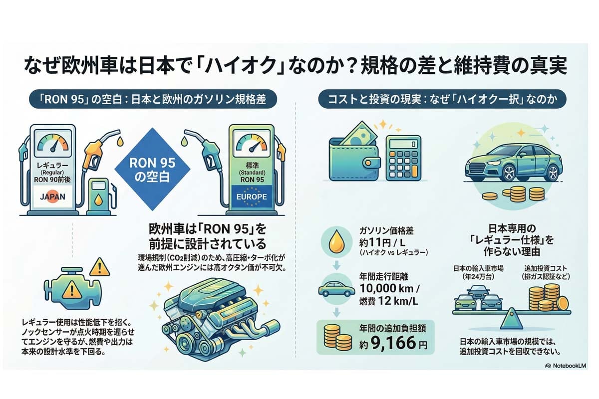 欧州車がハイオクな理由。