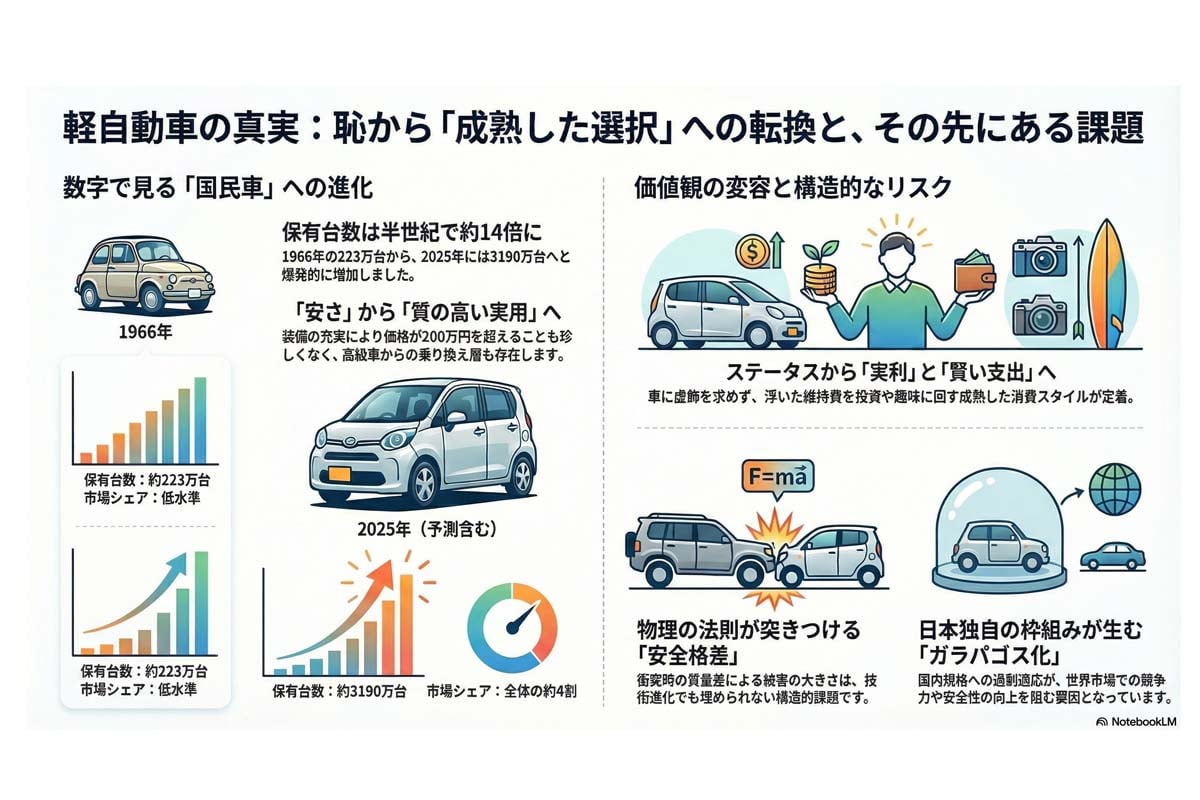 軽自動車の進化と課題。