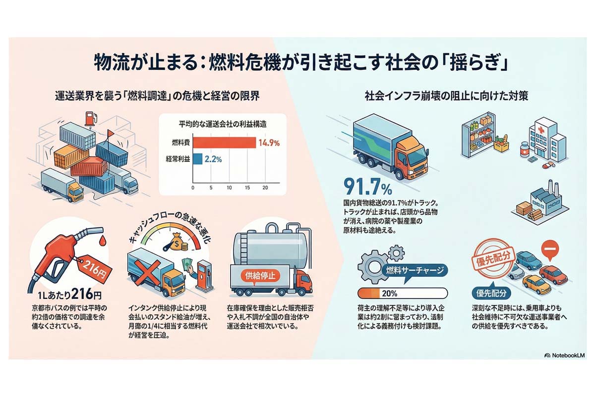燃料価格高騰と物流危機。