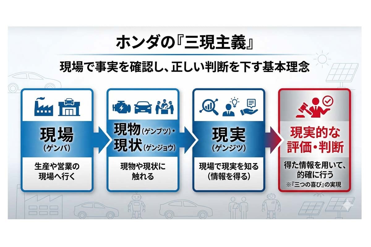 三現主義のイメージ（画像：Merkmal編集部）