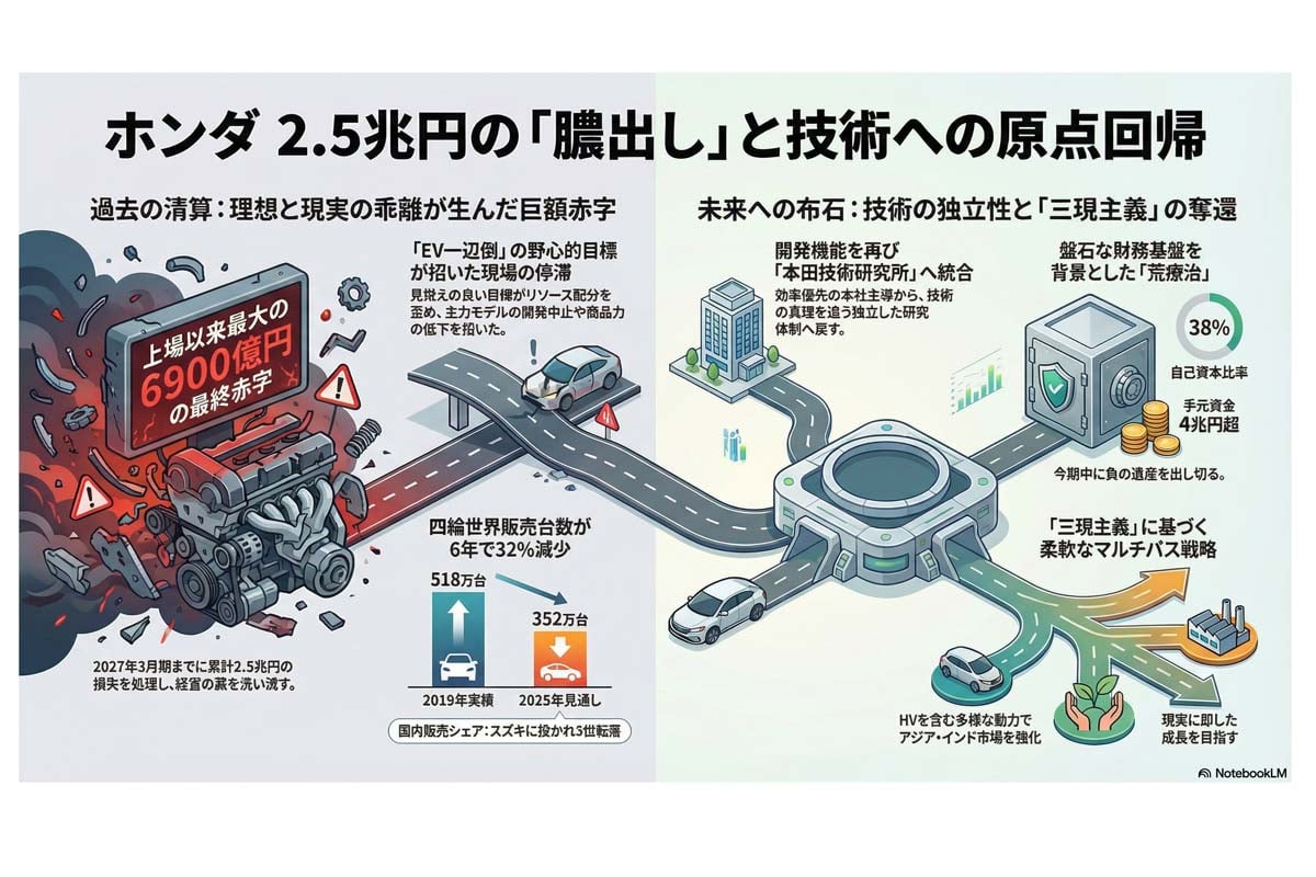 大手自動車メーカーの経営再建戦略。