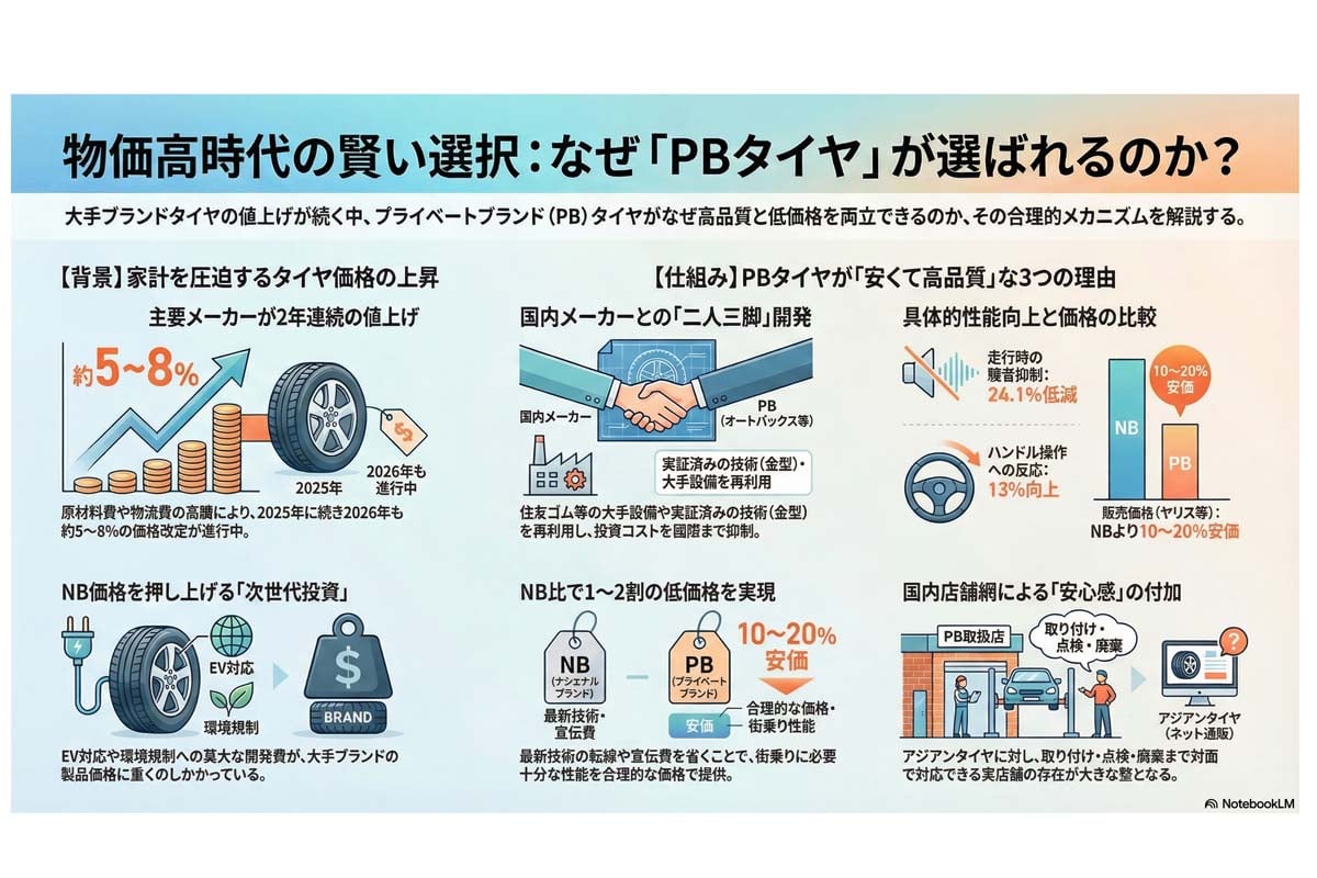 PBタイヤが選ばれる理由。