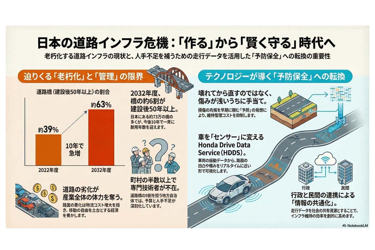 道路インフラの予防保全への転換。