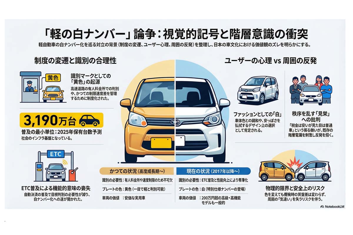 「軽の白ナンバー」論争の構造。