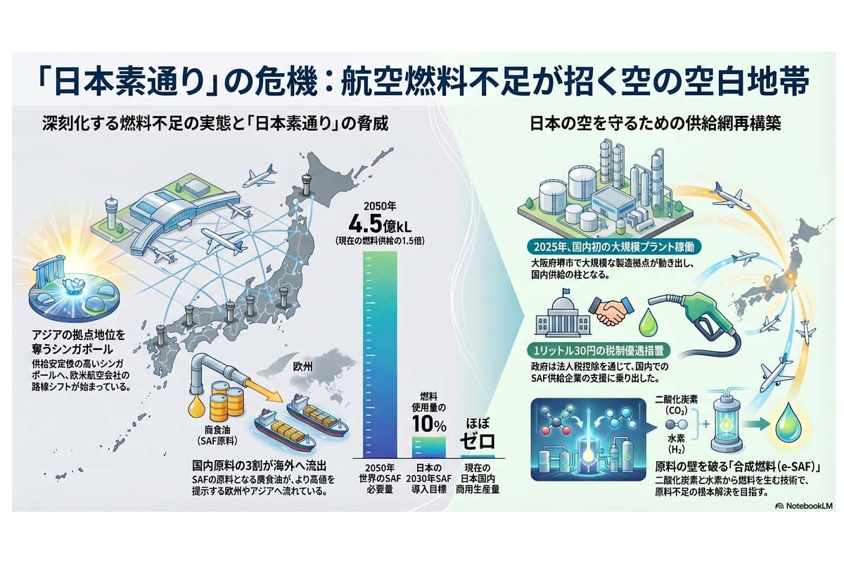 航空燃料不足と日本素通りの危機。