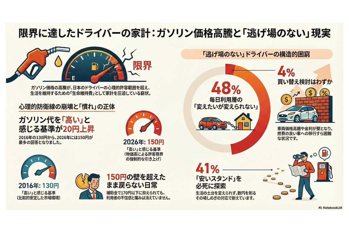 限界に達したドライバーの家計。