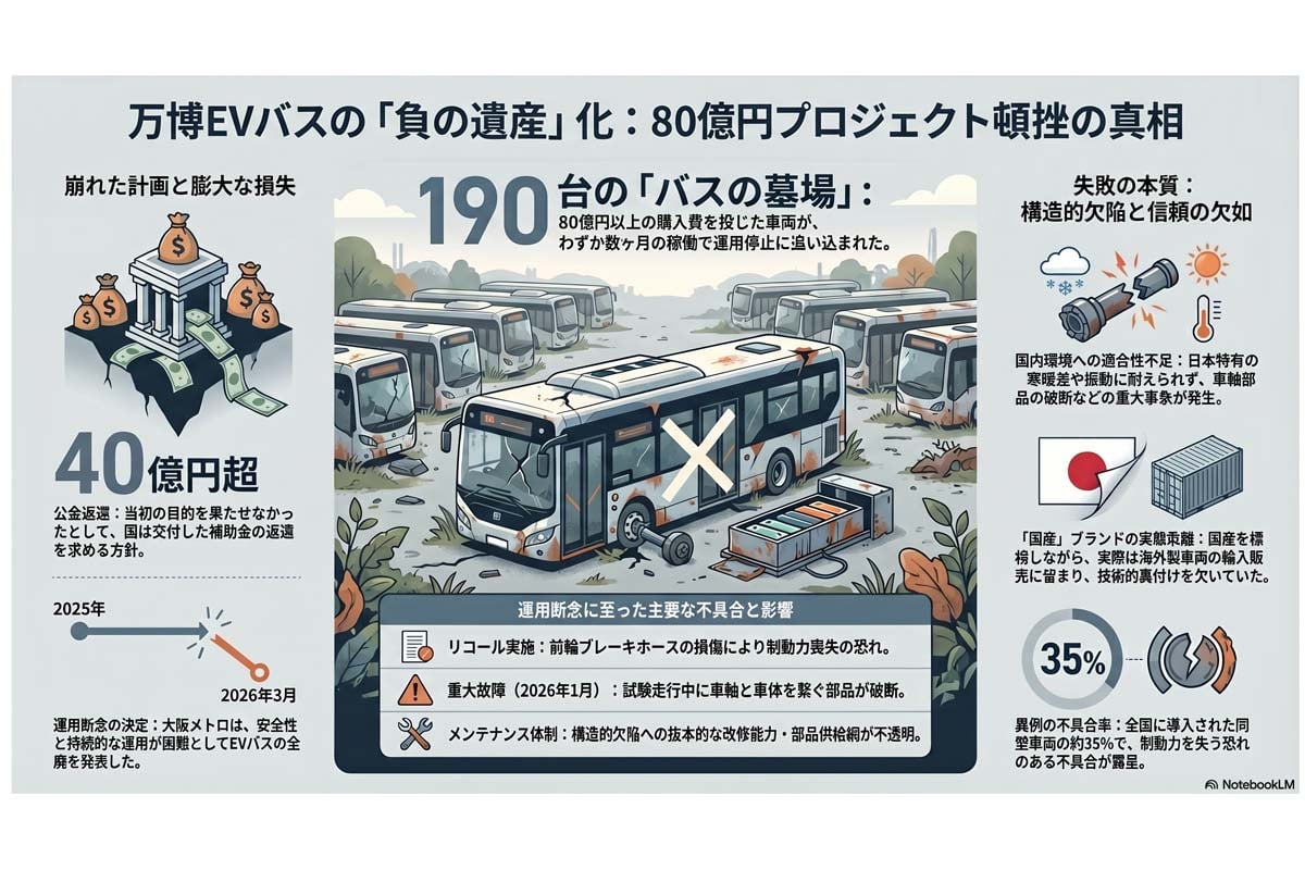 万博EVバスプロジェクトの頓挫。